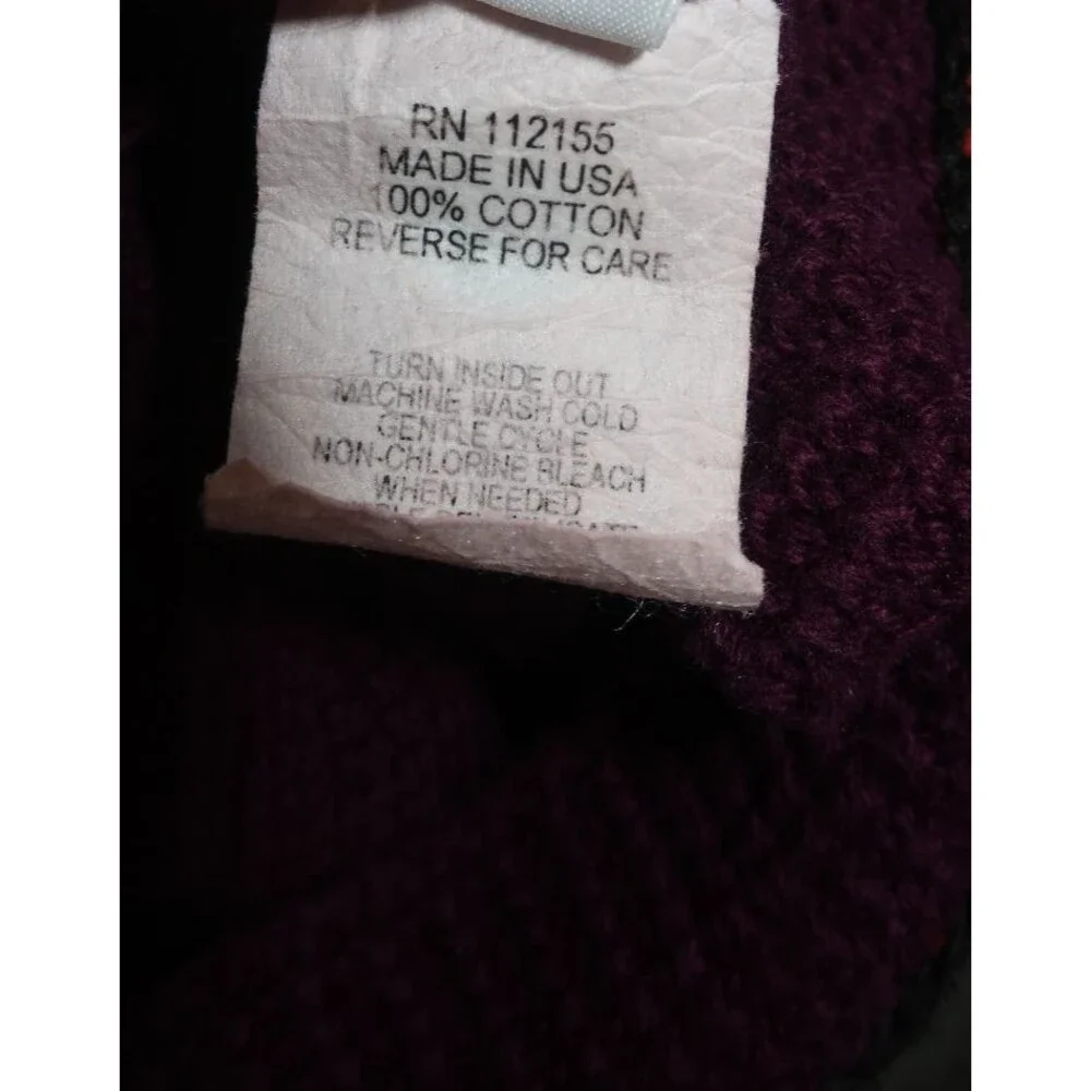 Margaret Winters Art-to-Wear Sweater Colorblock Textured Cotton Multi Artsy L - Picture 6 of 8